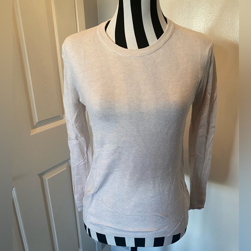 Cute Knit Oatmeal Colored Medium Weight Sweater